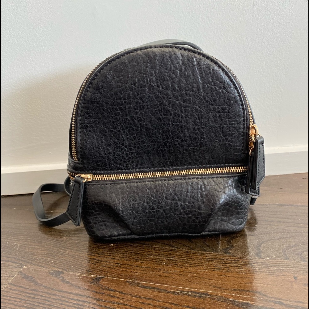 Black Zara mini backpack